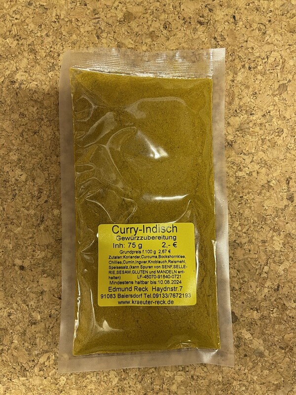 Curry-Indisch Gewürzzubereitung 80g