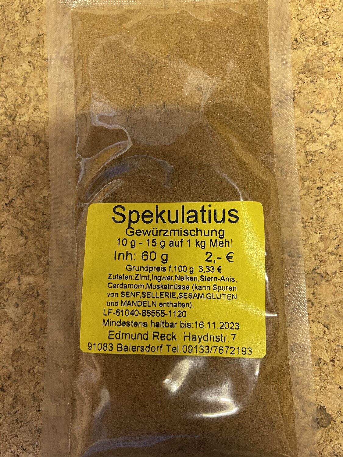 Spekulatius Gewürzmischung 60g