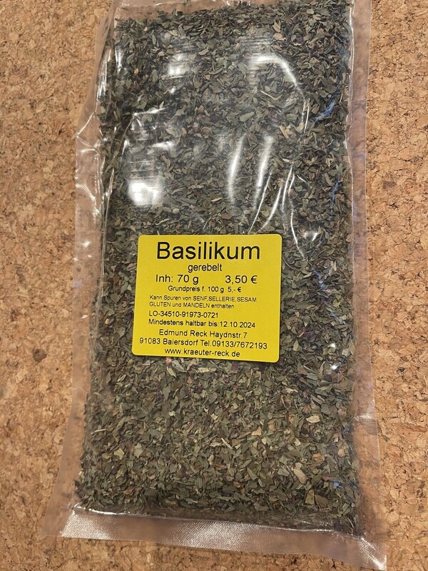 Basilikum gerebelt 70g