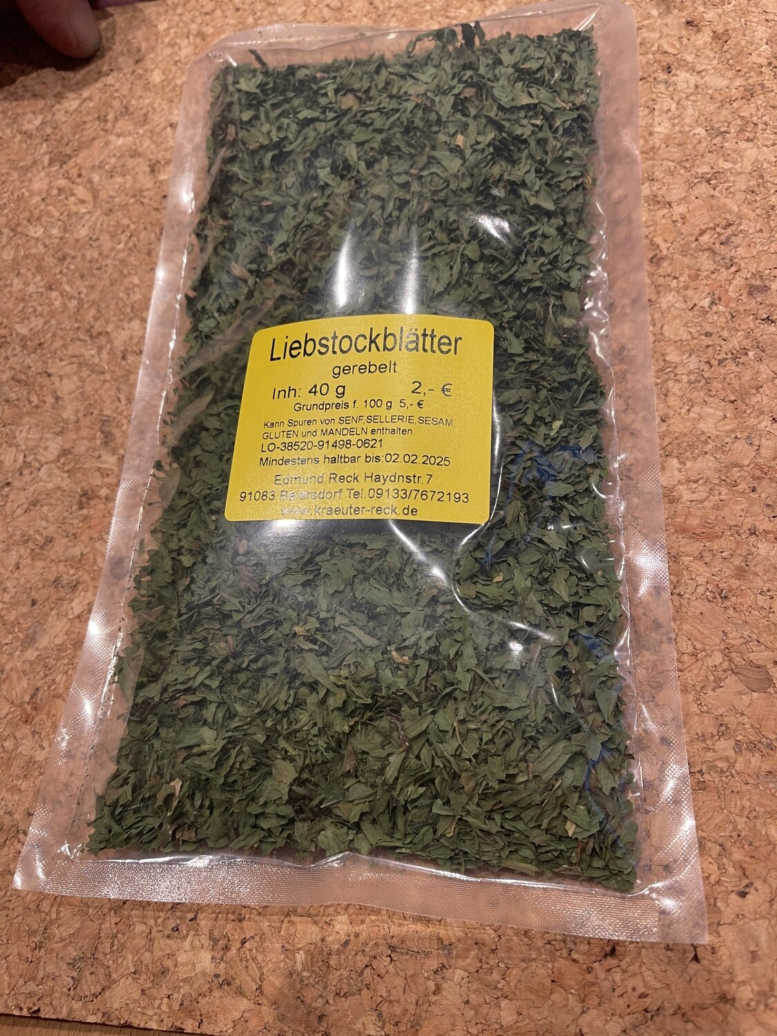 Liebstockblätter gerebelt 40g