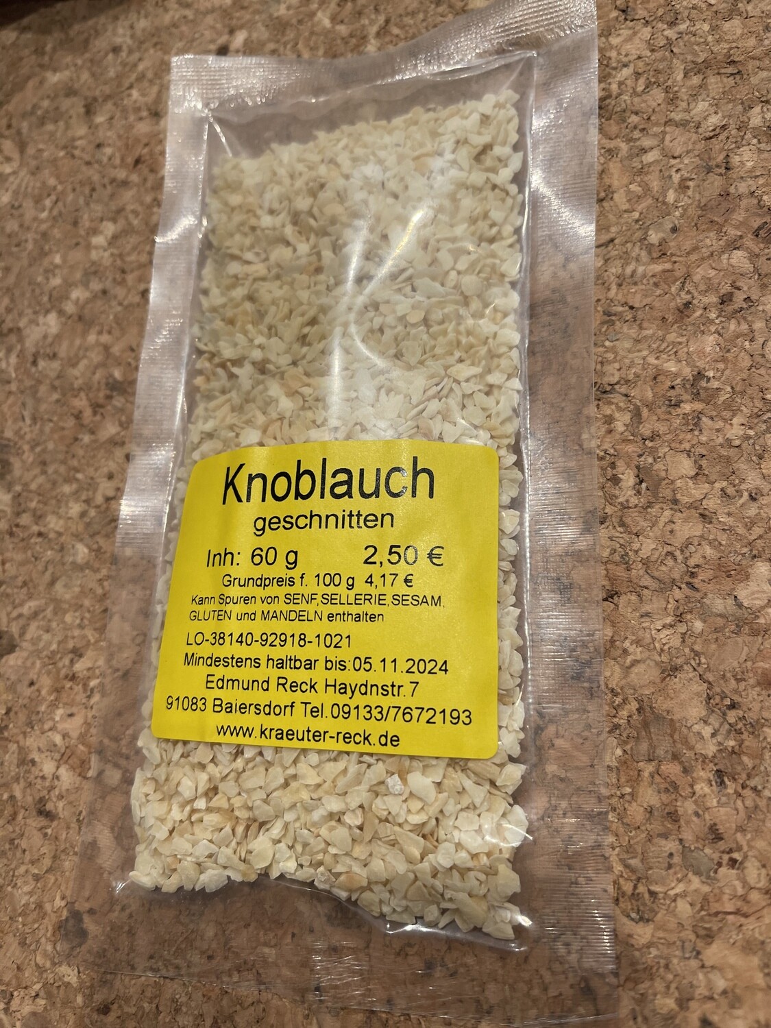 Knoblauch geschnitten 2-4mm 70g