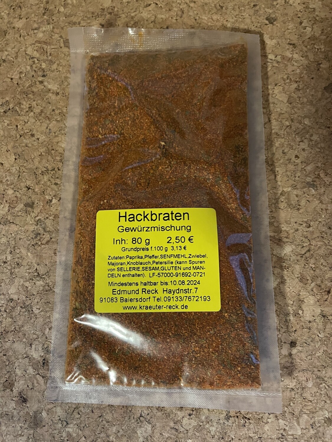 Hackbraten Gewürzmischung 80g