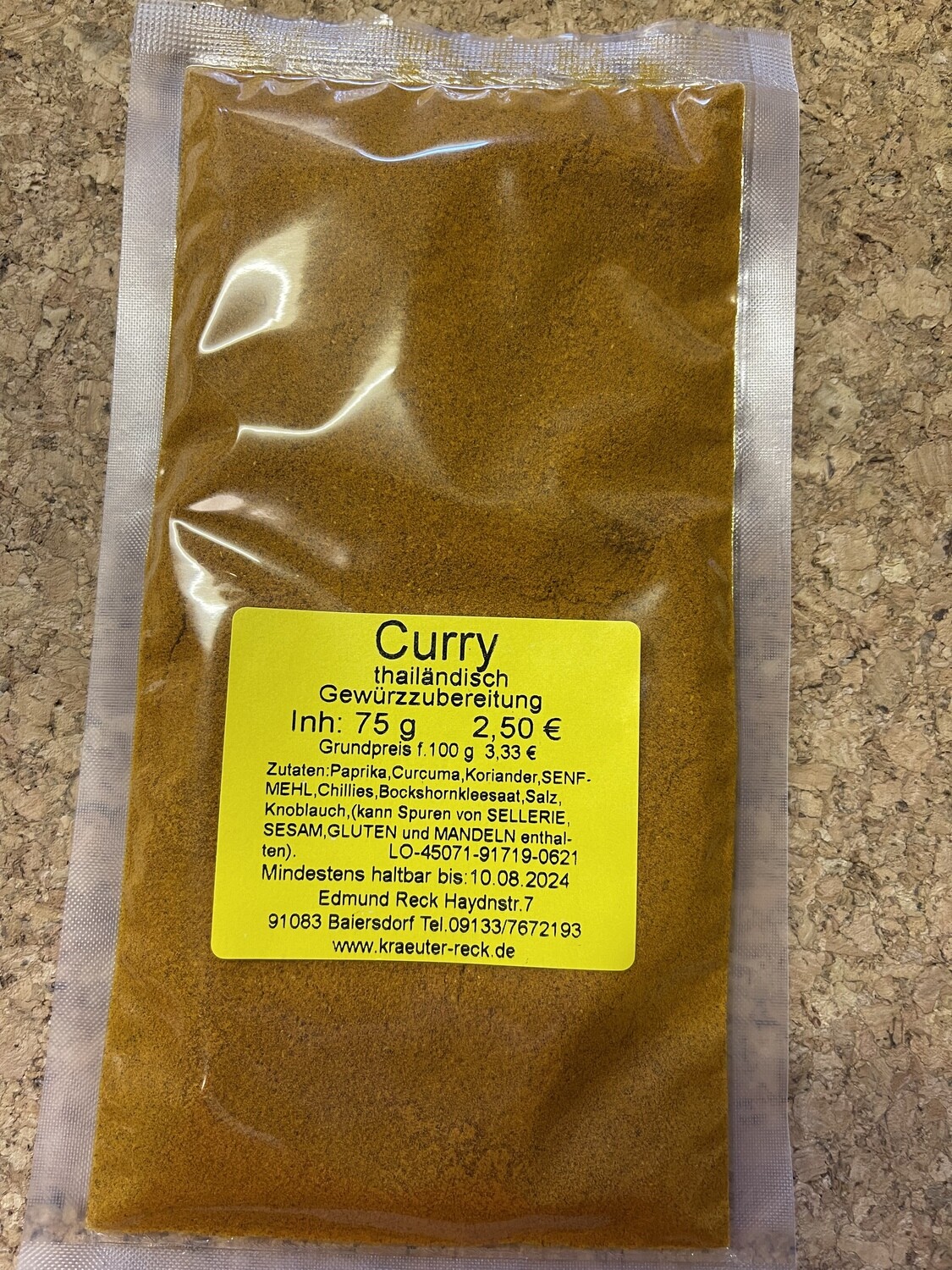 Curry-thailändisch Gewürzzubereitung 80g