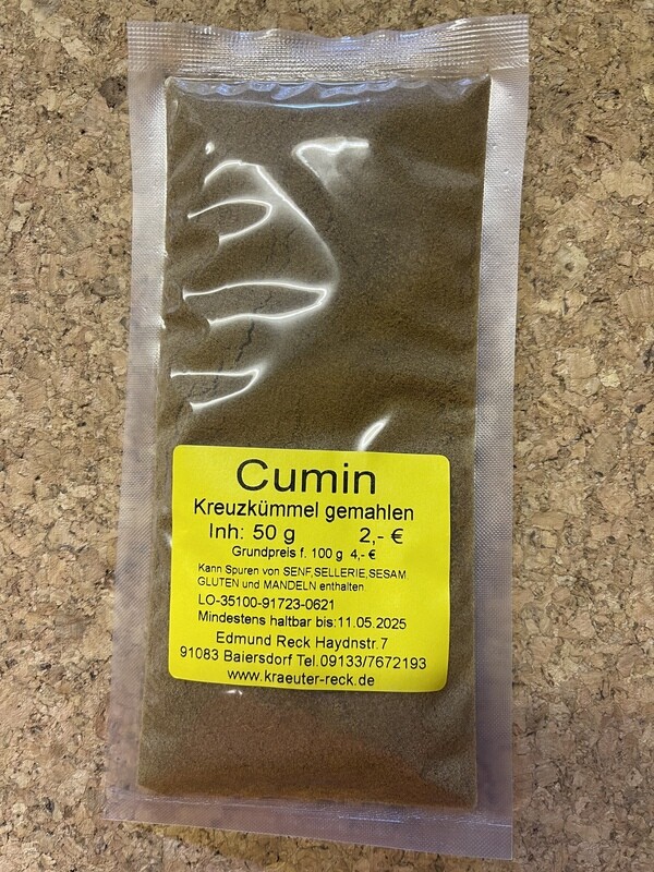 Cumin Kreuzkümmel gemahlen 60g