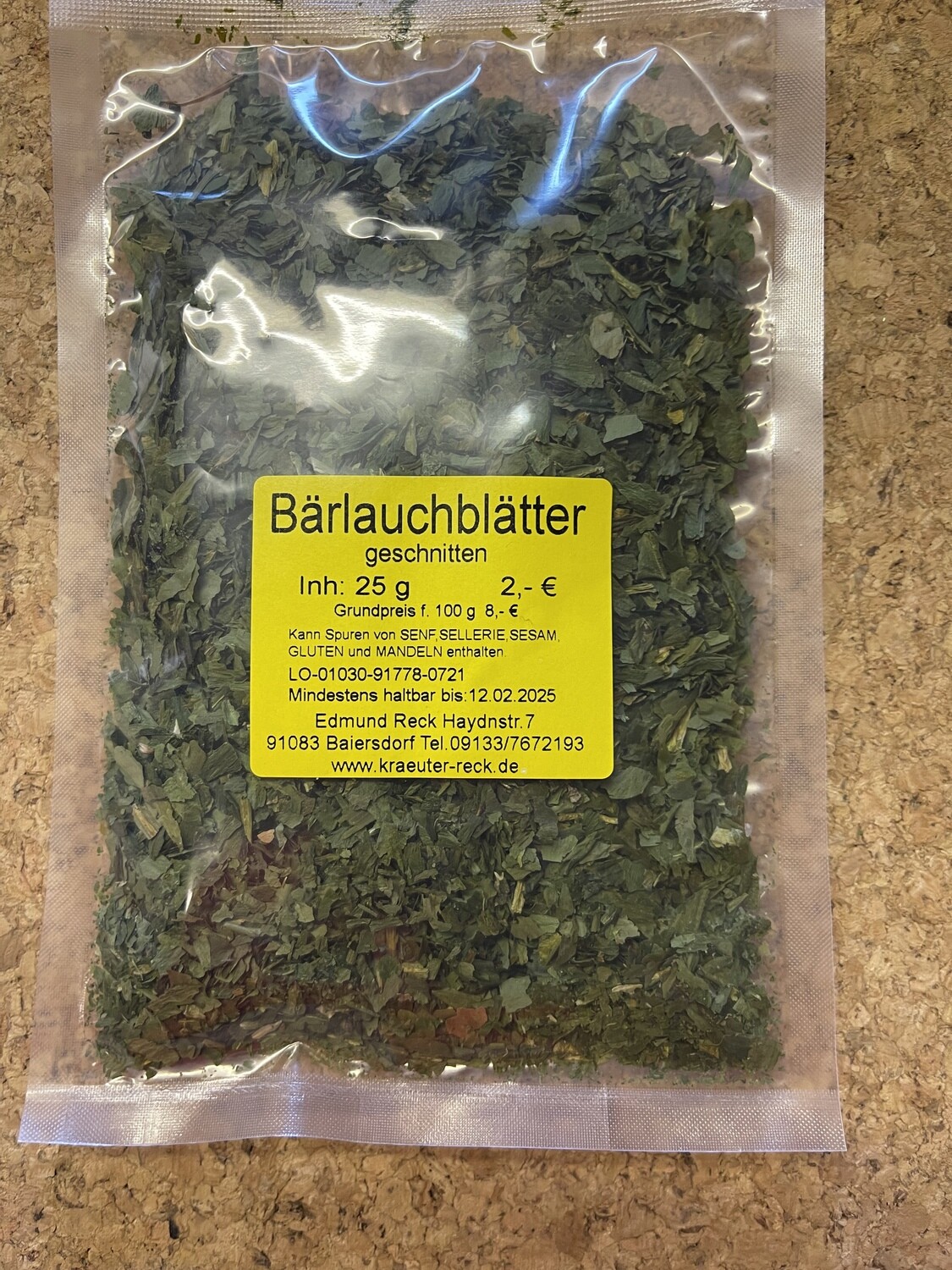 Bärlauchblätter geschnitten 25g