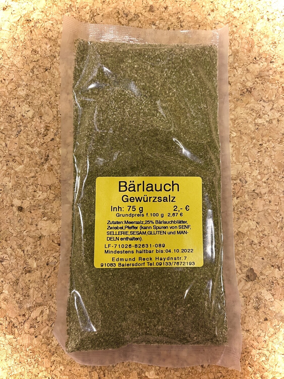Bärlauch Gewürzsalz 50g