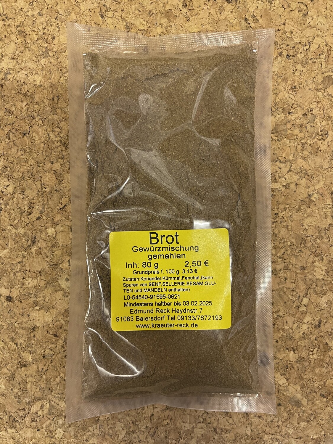 Brot Gewürzmischung gemahlen 80g