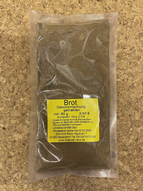 Brot Gewürzmischung gemahlen 80g
