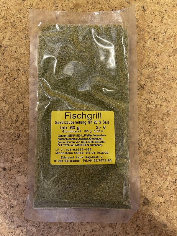 Fischgrill Gewürzzubereitung mit 20% Salz 60g