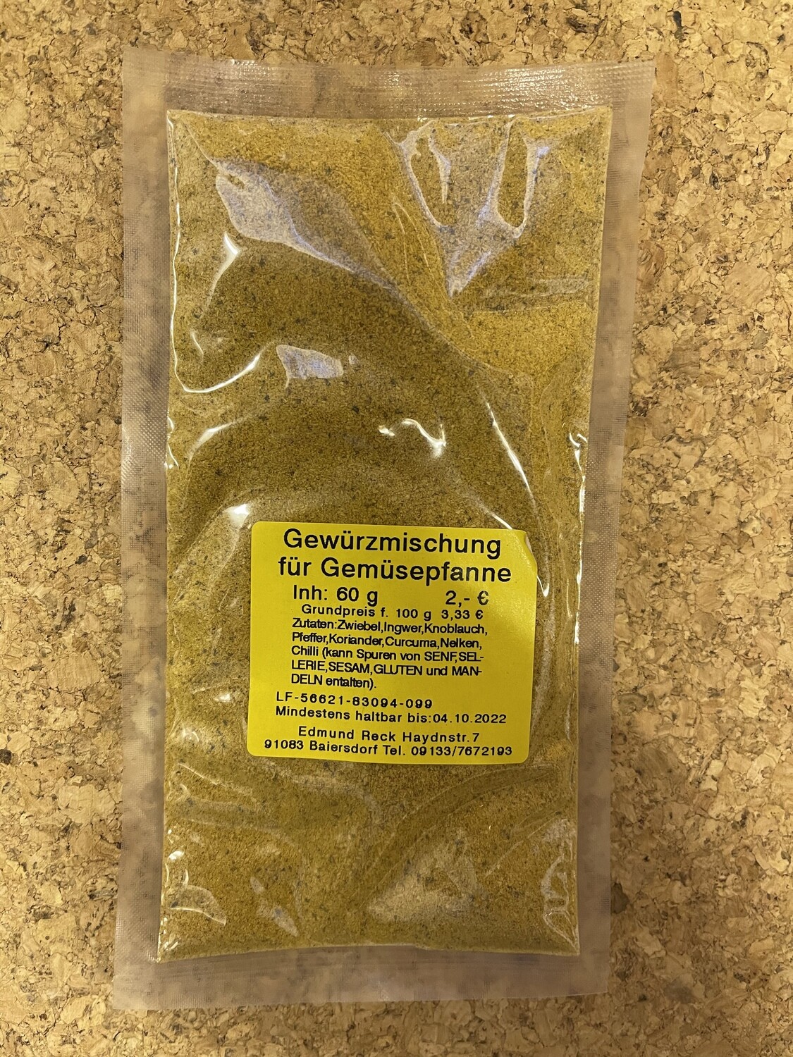 Gewürzmischung für Gemüsepfanne 60g