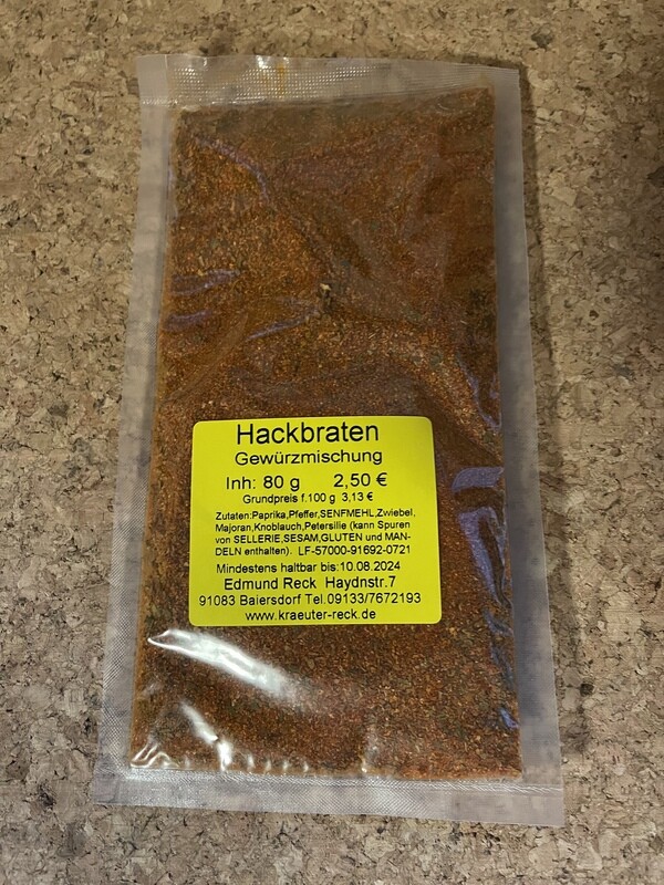 Hackbraten Gewürzmischung 80g