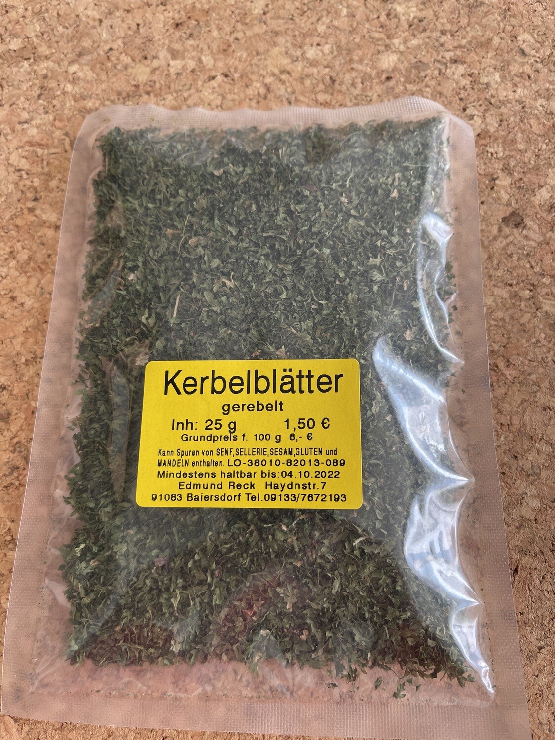 Kerbelblätter gerebelt 30g