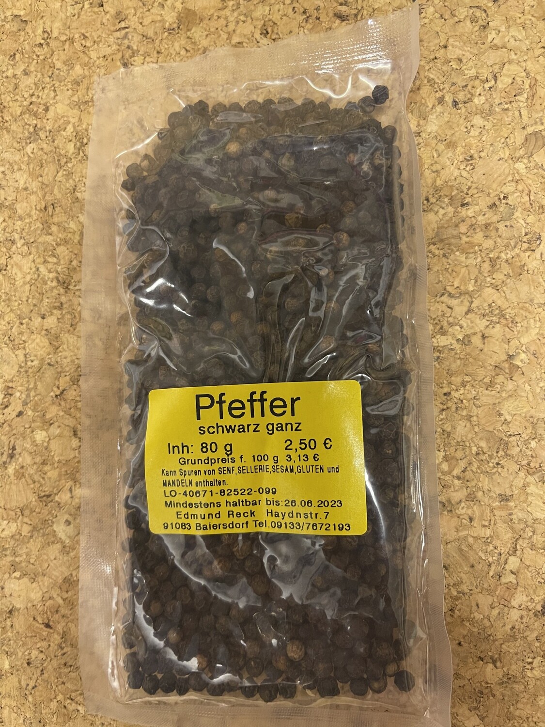 Pfeffer schwarz ganz 70g