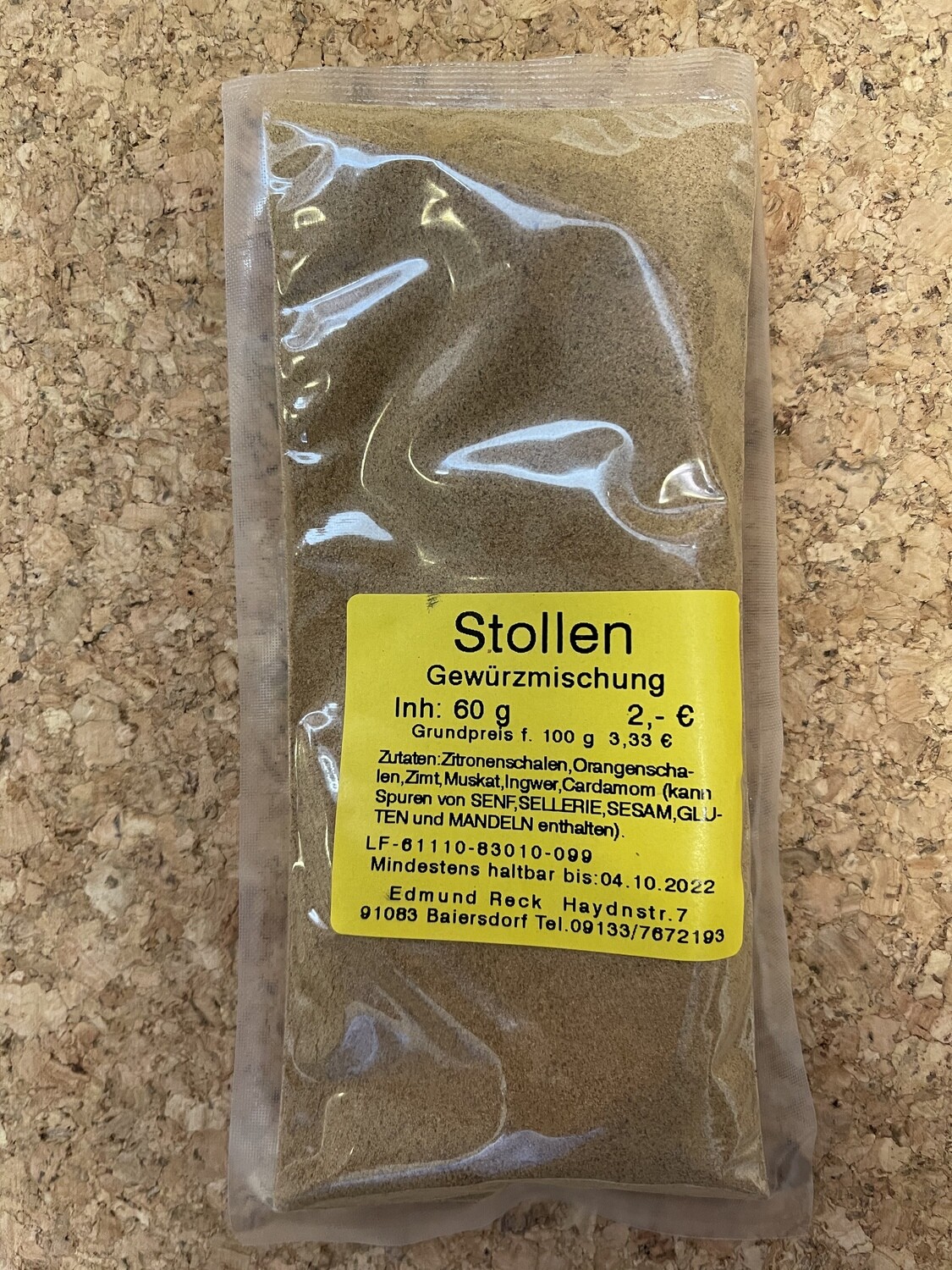 Stollen  gemahlen Gewürzmischung 60g