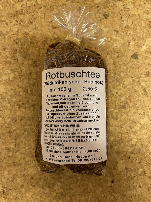 Rotbuschtee ( Südafrikanischer Rooibos) 100g