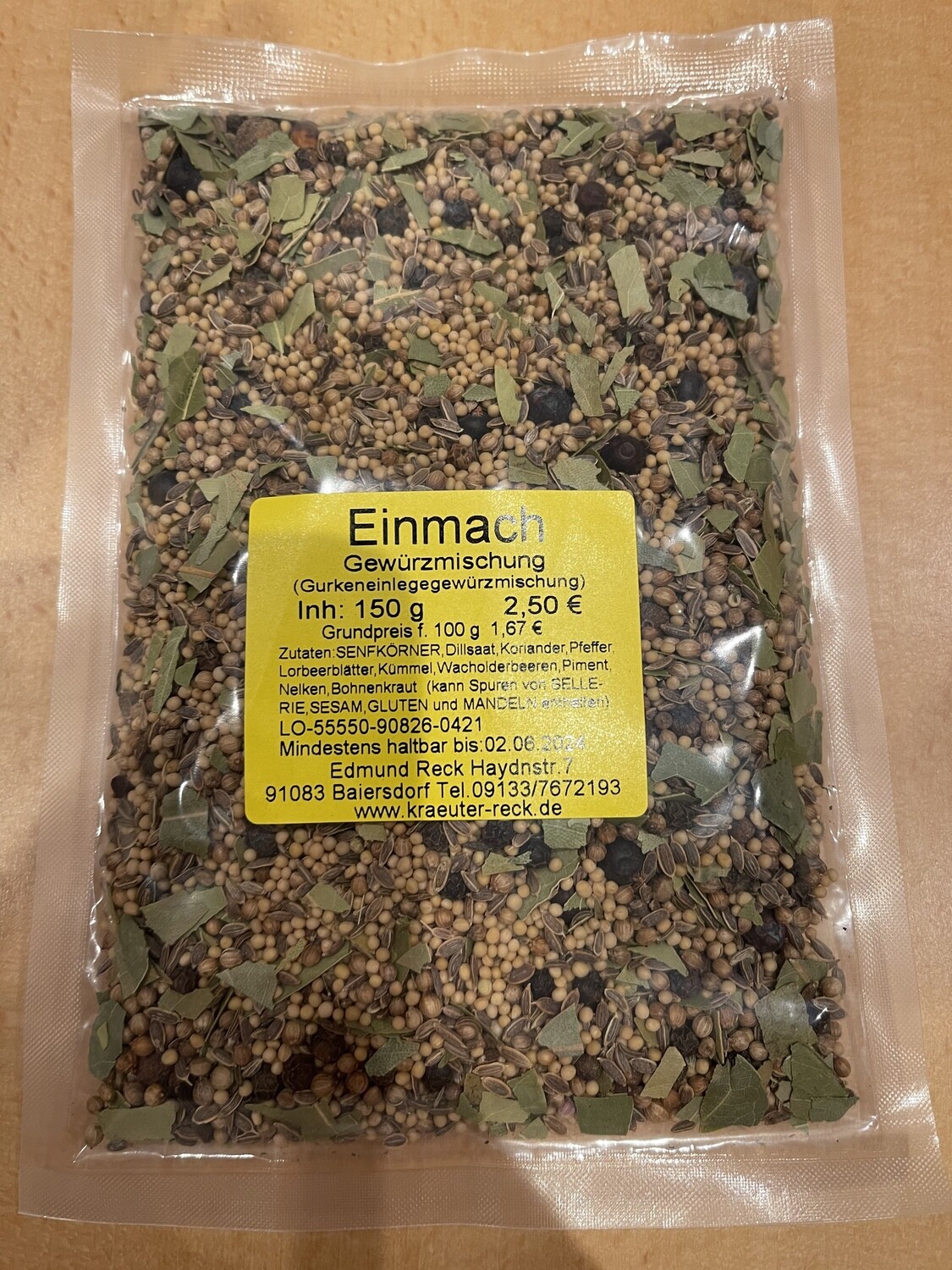 Einmach Gewürzmischung (Gurkeneinlegegewürzmischung) 150g
