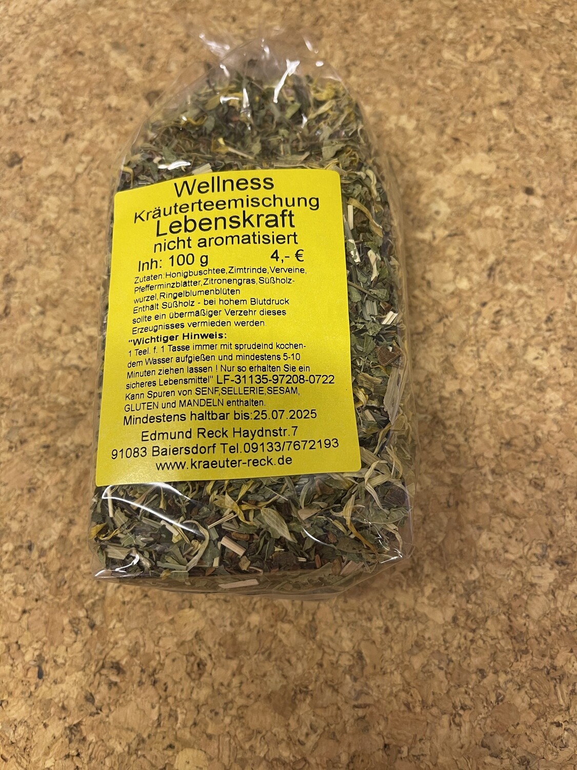 Wellness Kräuterteemischung Lebenskraft 100g