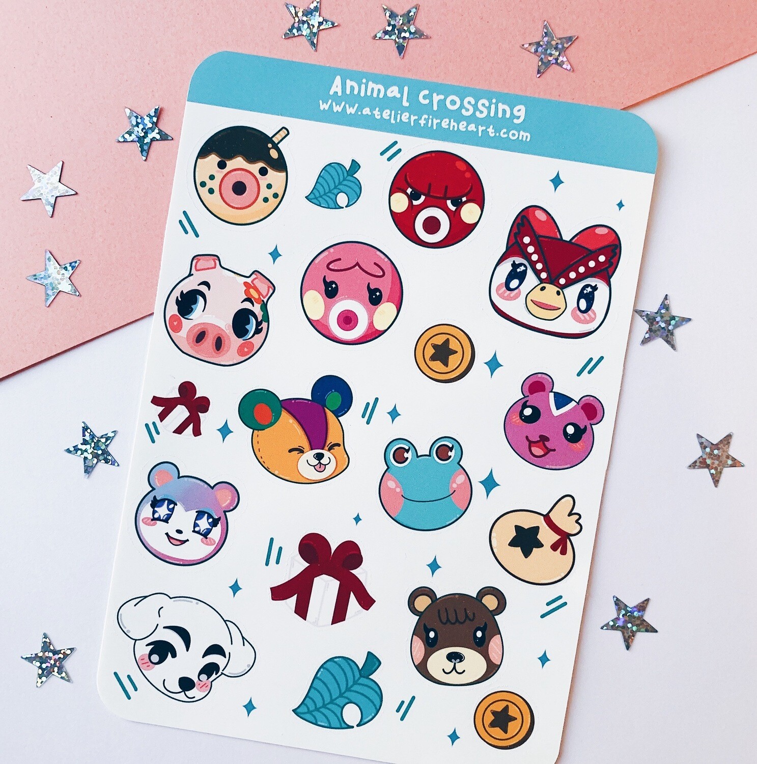 Animal Crossing inspired sticker sheet