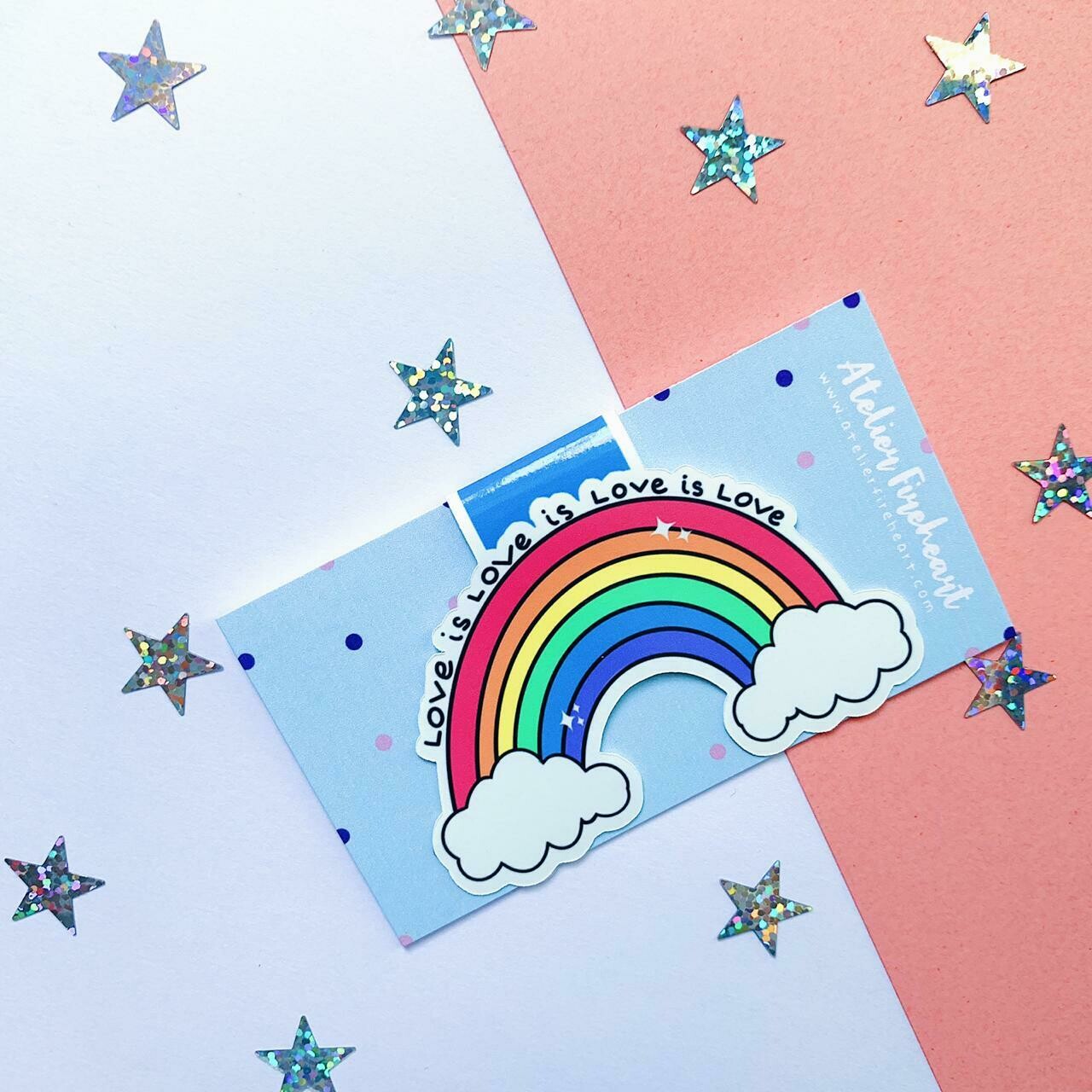 Rainbow love is love bookmark