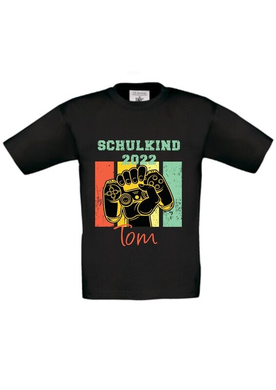 Kinder T- Shirt  Schulkind Gamer