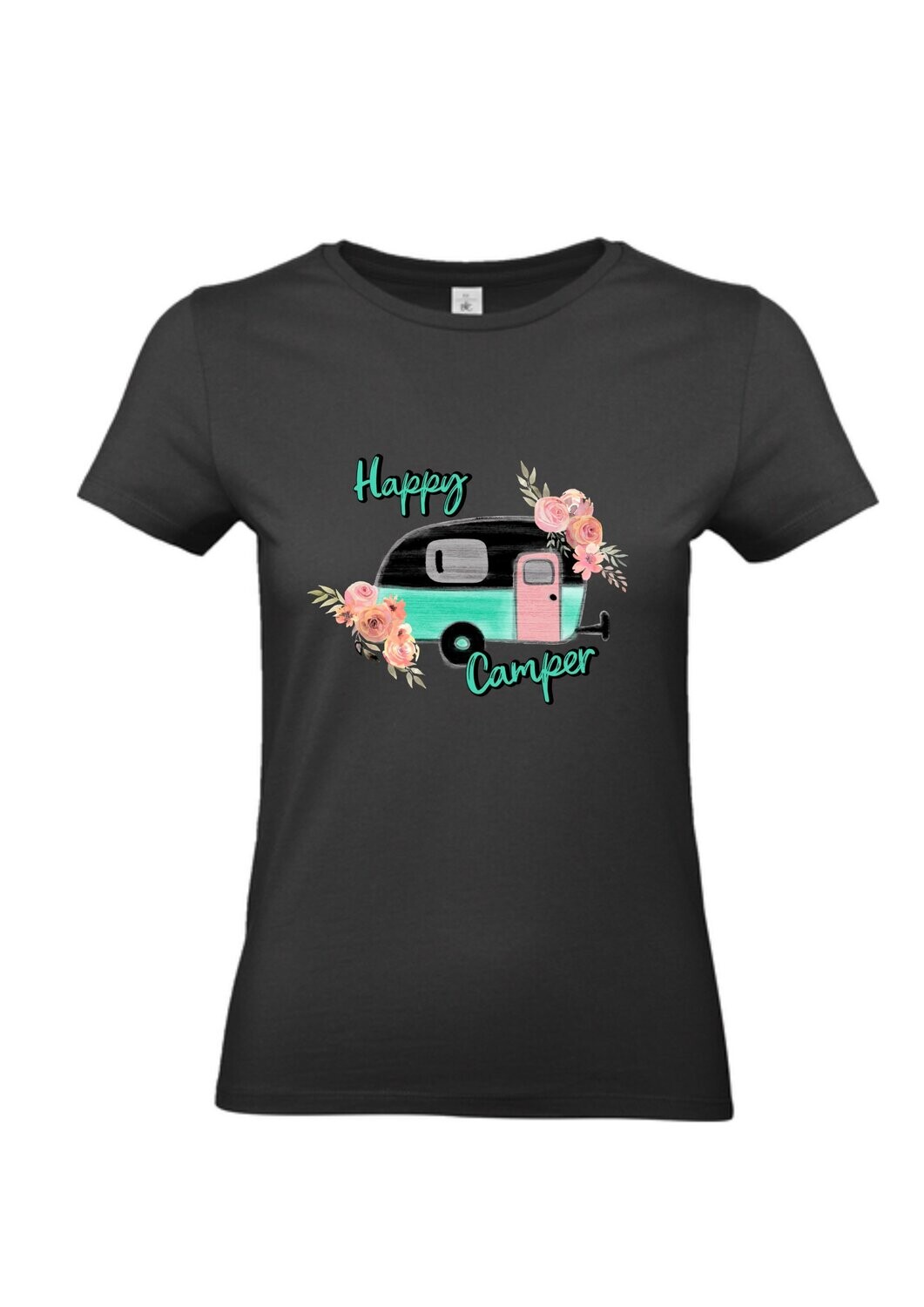 Damen T-Shirt Happy Camper
