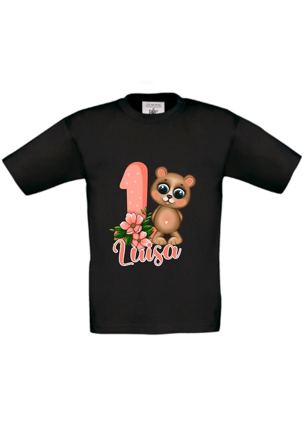 Kinder T- Shirt Bär mit Nummer