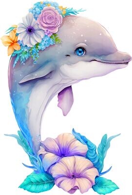 Bügelbild Delfin 4
