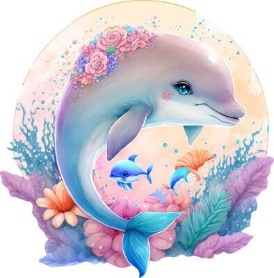 Bügelbild Delfin 3