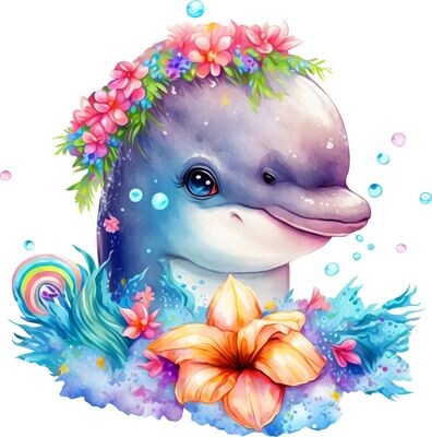 Bügelbild Delfin 5