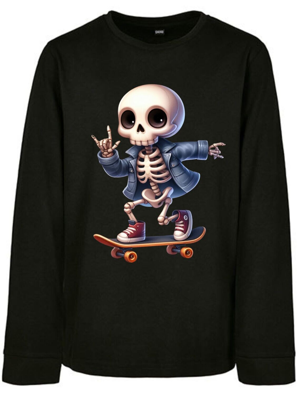Sweatshirt Skelett Skateboard 2