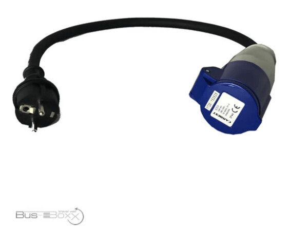 Schuko-Stecker auf CEE-Kupplung, 40 cm lang