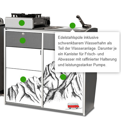 Küchenmodul Maxxcamp für VW T5/6/6.1 Multivan & California gebraucht Küchenmodul Maxxcamp für VW T5/6/6.1 Multivan & California gebraucht
