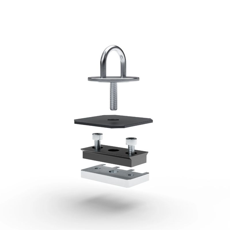 Befestigung für VW T7 Multivan & California Bodenschiene mit starrer Zurröse