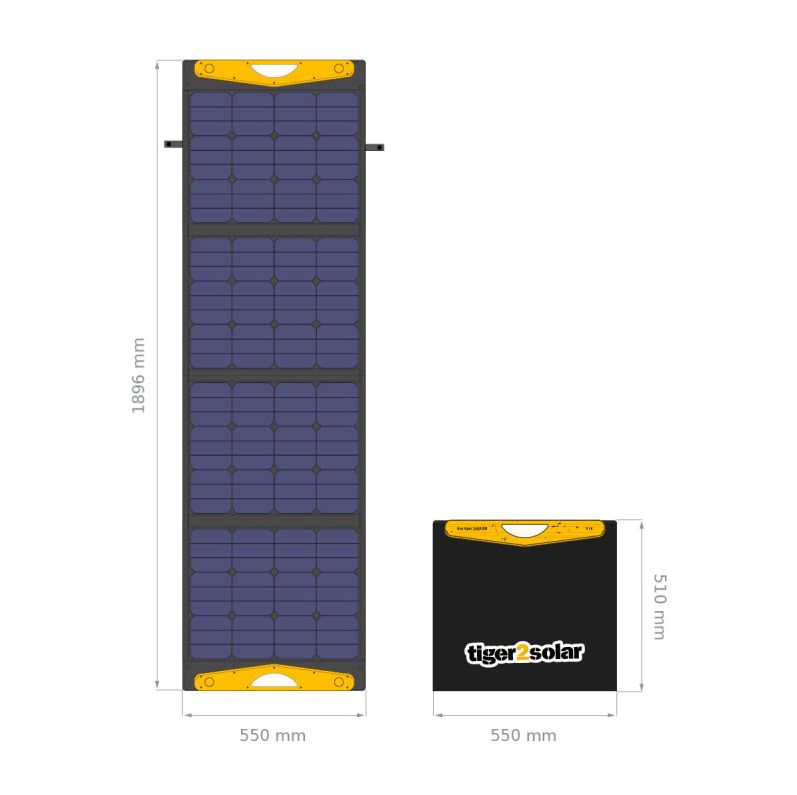 Schattenparker-Kit Komplettset Solarpanel faltbar 160 Wp mit 2x USB Schattenparker-Kit Komplettset Solarpanel faltbar 160 Wp mit 2x USB
