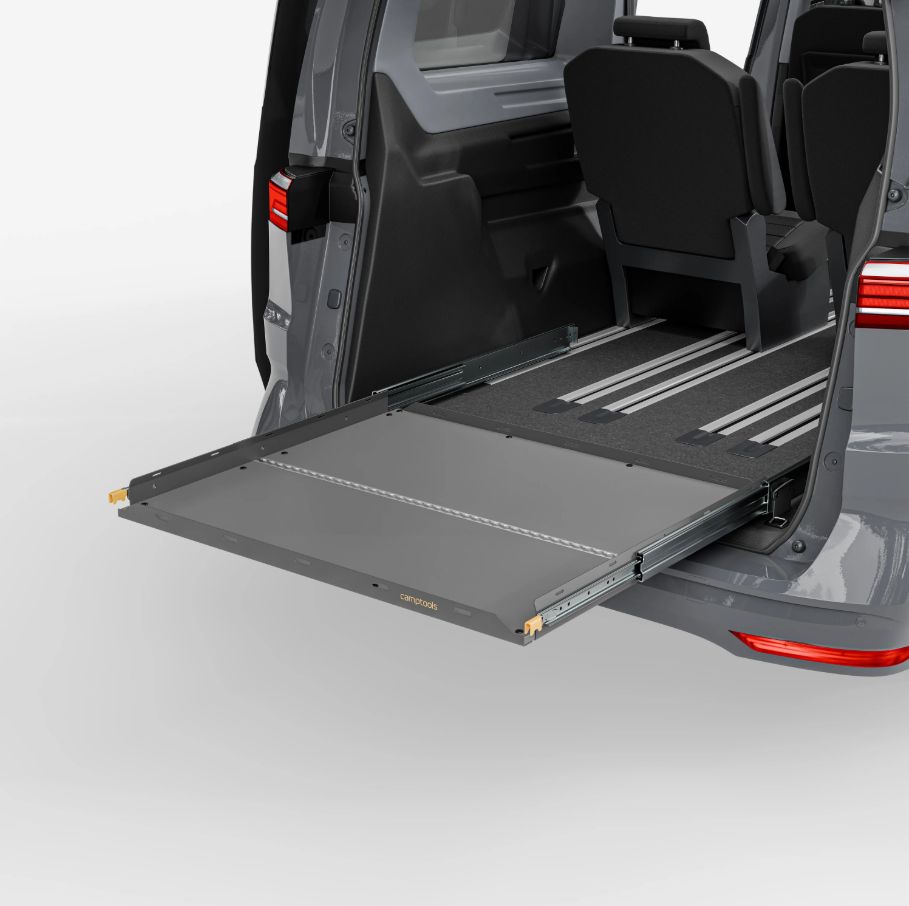 Heckauszug Airline für VW T7 Multivan mit Ladungssicherung Heckauszug Airline für VW T7 Multivan mit Ladungssicherung