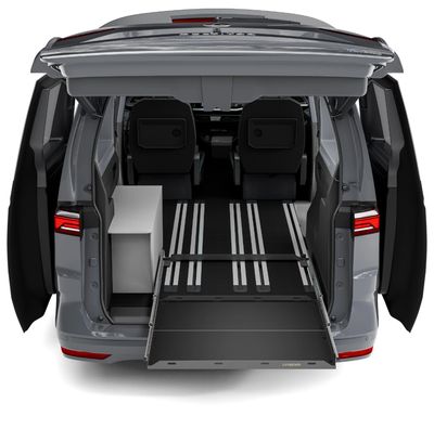 Heckauszug Airline für VW T7 California Beach mit seitlicher Technikbox Heckauszug Airline für VW T7 California Beach mit seitlicher Technikbox