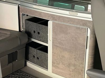Schrank-Staubox Filz für VW California Küchenschrank links Schrank-Staubox Filz für VW California Küchenschrank links