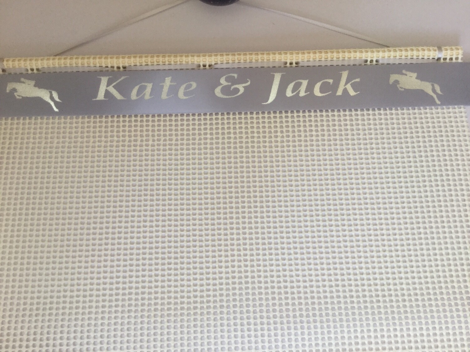 Personalised Rosette Holder with &quot;JUMPER&quot; image