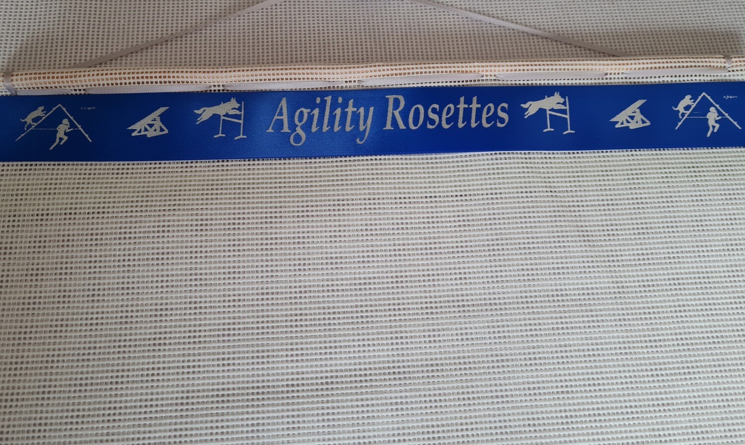 Personalised Rosette Holder with  &quot; Dog Agility  &quot; Design