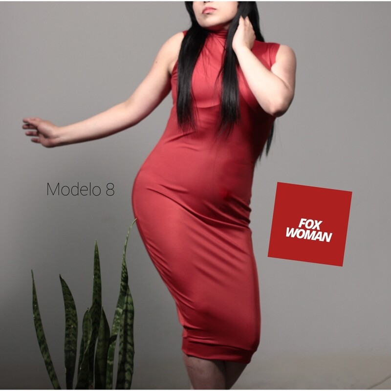 Vestido largo cuello alto