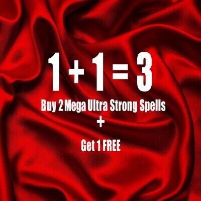 Buy 2 Mega Ultra Strong Spells Get 1 Free Buy 2 Mega Ultra Strong Spells Get 1 Free