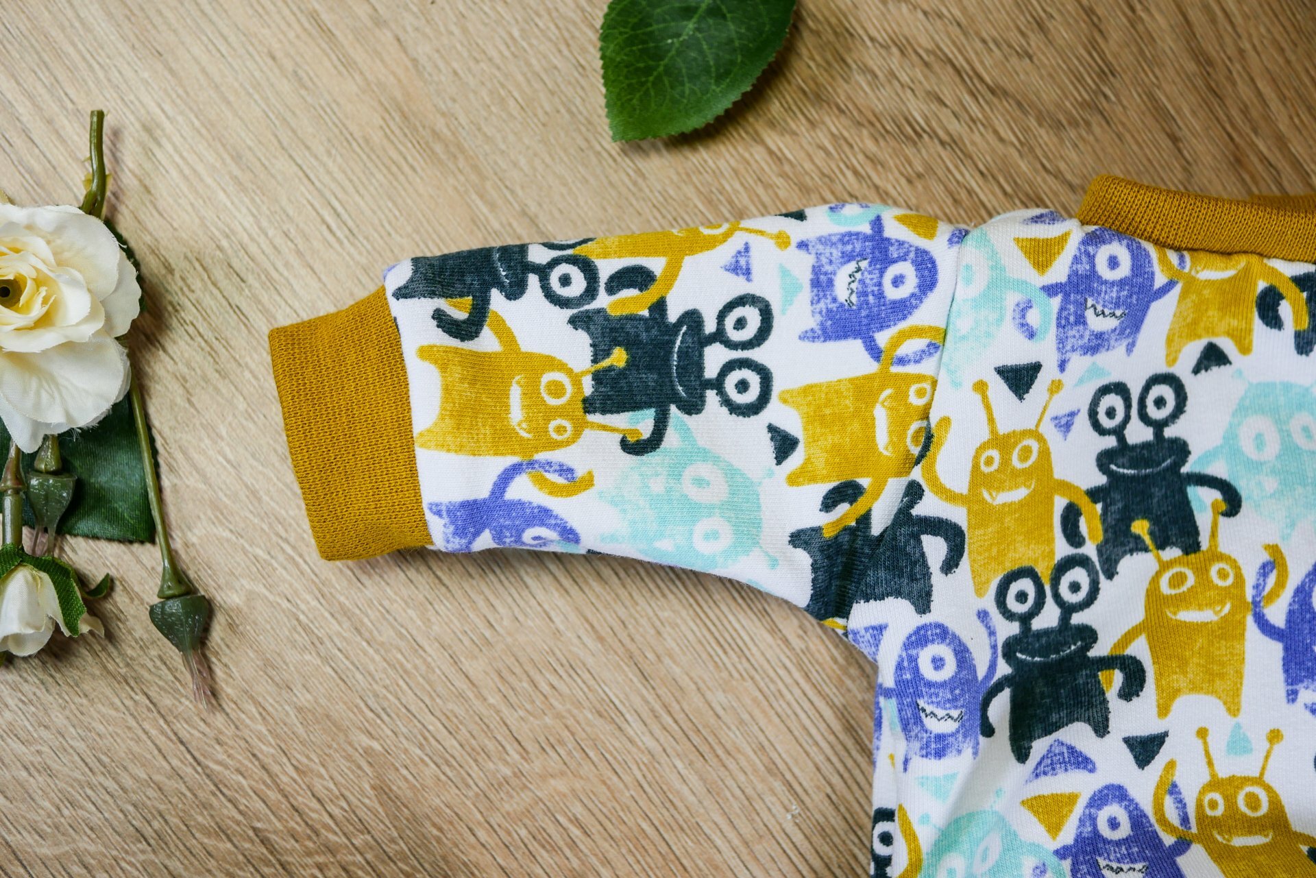 Puppen Pullover || bunte Monster || Pullover für Stoffpuppen von Elsklinger || für Puppenbabys und Puppenkinder zwischen 45 und 50 cm