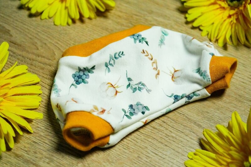 Pumphose für Elsklinger Sandwichkinder || Blumenmuster || Jerseypumphose mit Bündchen || für Puppen zwischen 30 und 35cm