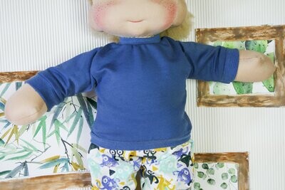 Puppen Pullover || blau uni || für Puppen zwischen 40 und 50 cm