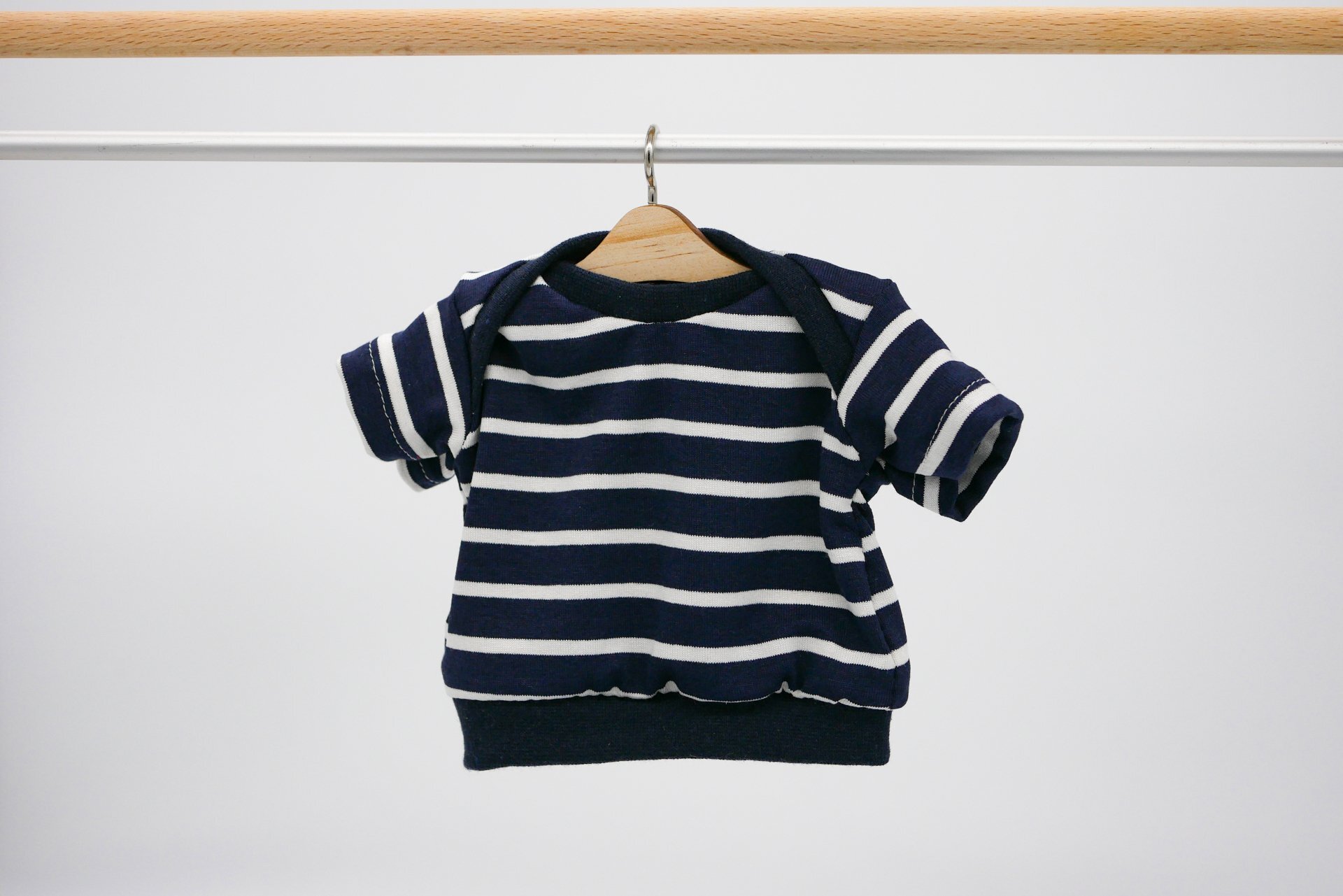 Puppen T-Shirt || blau-weiß gestreift || für Puppenbabys und Puppenkinder zwischen 40 und 50 cm