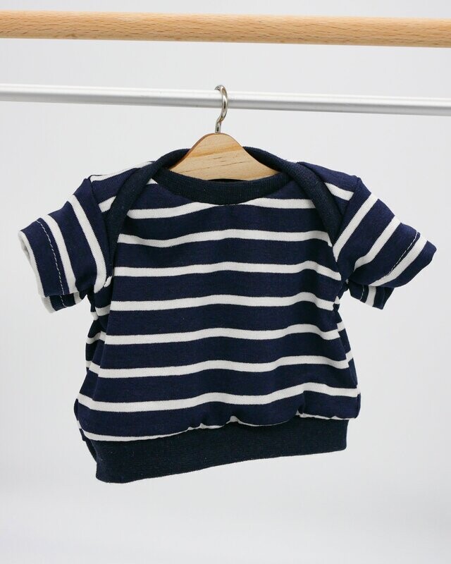 Puppen T-Shirt || blau-weiß gestreift || für Puppenbabys und Puppenkinder zwischen 40 und 50 cm Puppen T-Shirt || blau-weiß gestreift || für Puppenbabys und Puppenkinder zwischen 40 und 50 cm