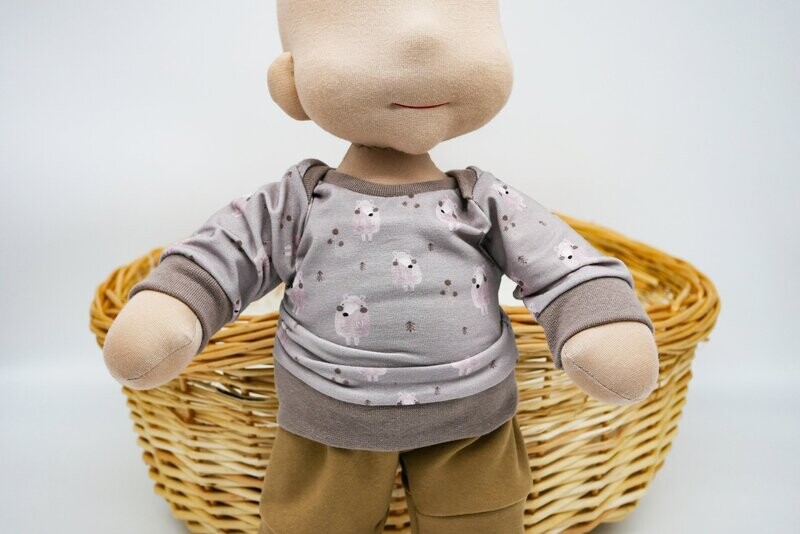 Puppen Pullover || taupe mit süßen Bären|| Pullover für Stoffpuppen von Elsklinger || für Puppenbabys und Puppenkinder zwischen 45 und 50 cm Puppen Pullover || taupe mit süßen Bären|| Pullover für Stoffpuppen von Elsklinger || für Puppenbabys und Puppenkinder zwischen 45 und 50 cm