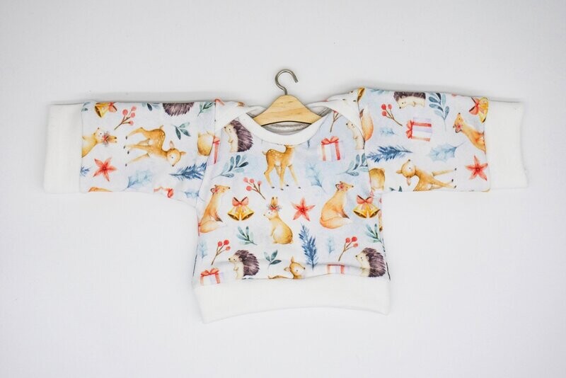 Puppen Pullover || weihnachtliche Tiere|| Pullover für Stoffpuppen von Elsklinger || für Puppenbabys und Puppenkinder zwischen 45 und 50 cm Puppen Pullover || weihnachtliche Tiere|| Pullover für Stoffpuppen von Elsklinger || für Puppenbabys und Puppenkinder zwischen 45 und 50 cm