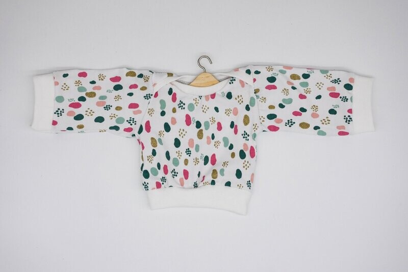 Puppen Pullover || buntes Muster mit goldenem Glitzer|| Pullover für Stoffpuppen von Elsklinger || für Puppen zwischen 45 und 50 cm
