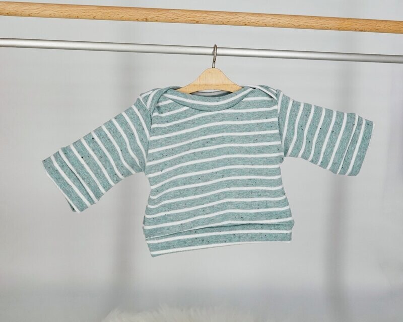 Puppen Pullover || grau-blau Streifen || für Puppen zwischen 45 und 50 cm